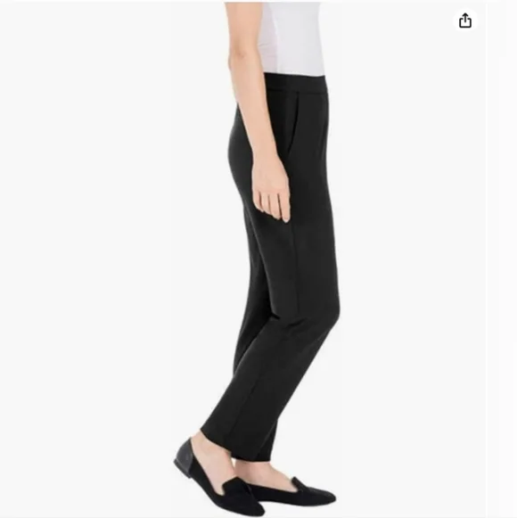 NWT Hilary Radley Crepe Pull On ankle Pants Black - Picture 2 of 8
